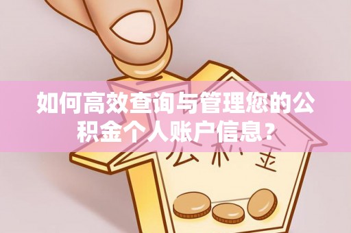 陵川如何高效查询与管理您的公积金个人账户信息？