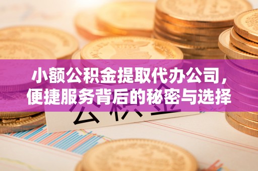 陵川小额公积金提取代办公司，便捷服务背后的秘密与选择指南