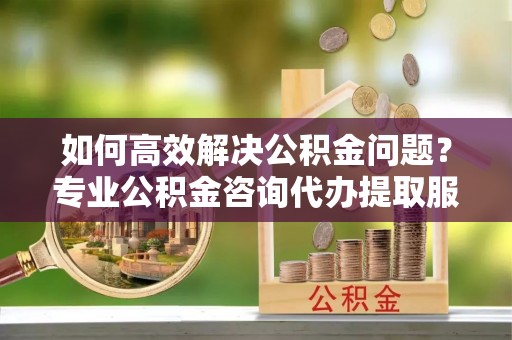 陵川如何高效解决公积金问题？专业公积金咨询代办提取服务来帮你
