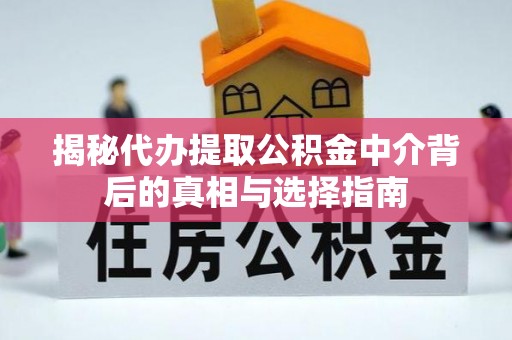 陵川揭秘代办提取公积金中介背后的真相与选择指南